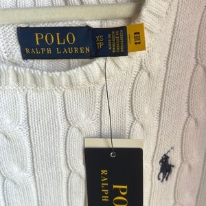 Bright white Cotton Spring/Summer crew neck sweater